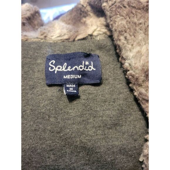 Splendid Faux Fur Bomber Jacket Size Large - Picture 5 of 12